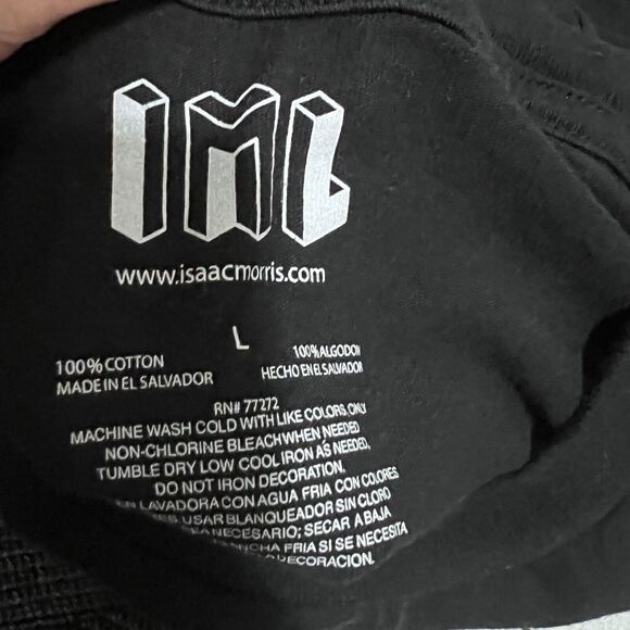 IML Black Funny Halloween T-shirt Size L Haunted I'm Just Here For The Boos - Picture 5 of 5